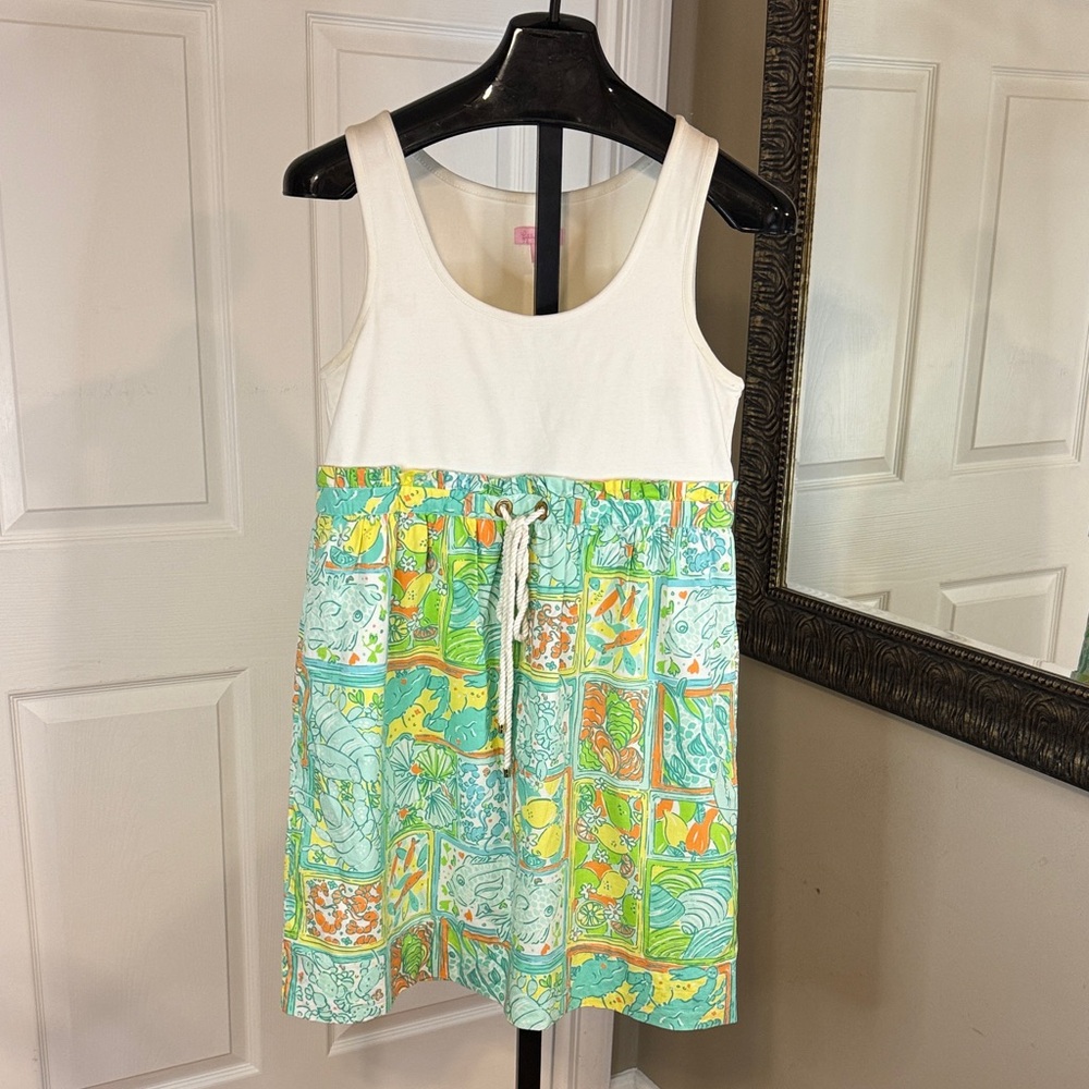 Lilly Pulitzer White and Green Casual Dress